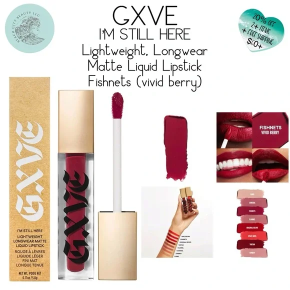 GXVE By Gwen Stefani I’m Still Here Longwear Matte Liquid Lipstick FISHNETS - Picture 1 of 8